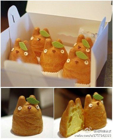 Cream puffs!!! Mmmmmmmmm♥ Totoro Party, Desserts Japonais, Kawaii Dessert, Japanese Dessert, Japanese Sweets, Cream Puffs, Kawaii Food, Cute Desserts, Japan Food