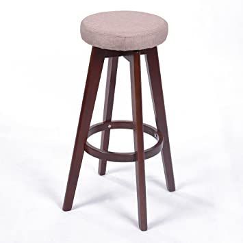 Modern Home Nottingham Contemporary Wood/Fabric Barstool - Beige Linen Beige Bar Stools, Nottingham Contemporary, Contemporary Bar Stool, Modern Home Bar, Tall Bar Stools, Contemporary Bar Stools, Contemporary Bar, Home Bar Furniture, Contemporary Fabric