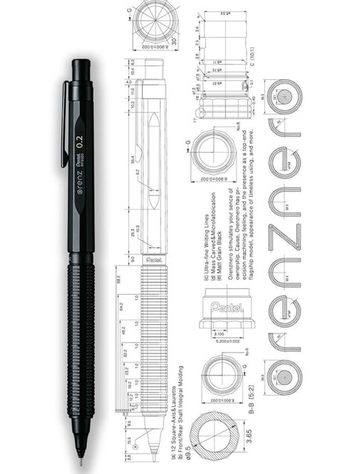 Pentel Orenz, Pentel Mechanical Pencils, Best Mechanical Pencil, Pencil Project, Orthographic Drawing, Mechanical Pen, Crayons Pastel, Sketching Tools, Drafting Tools