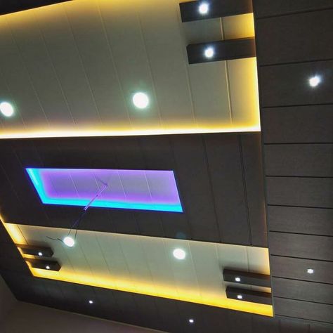 Pbc Design Room, New Gypsum Ceiling Design, Pop Design For Lobby, Lcd Wall Design, False Ceiling Designs, Simple False Ceiling Design, Gypsum Ceiling Design, Panel Ceiling, Down Ceiling Design