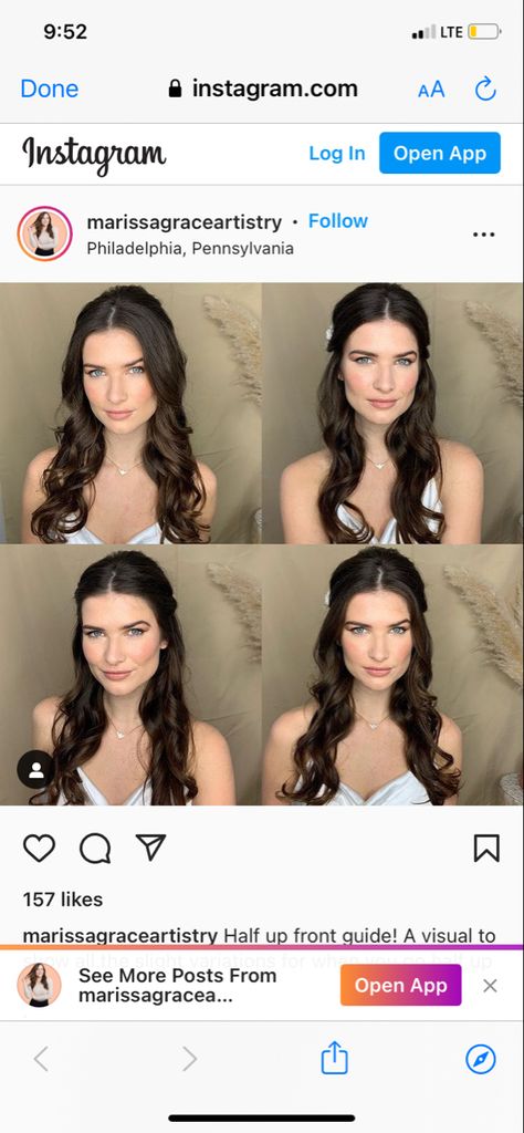 Half Up Hairstyles From Front View, Bride Hair Half Up Half Down Front View, Event Hairstyles, Front Hair Styles, Bridal Hairstyles, Half Up Half Down Hair, Half Up Hair, Half Up Half Down, Front View