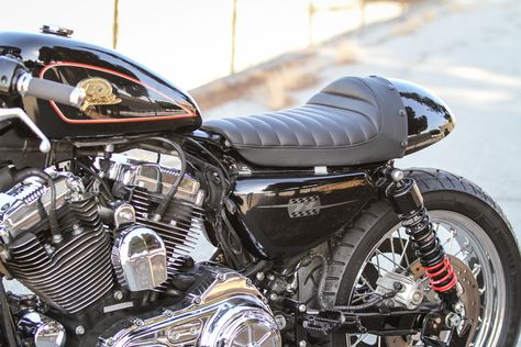 Harley-Davidson Sporter Cafe Racer  8 Harley Davidson Cafe Racer, Harley Davidson Motorcycles Dyna, Quotes Lost, Cafe Motorcycle, Sportster Cafe Racer, Harley Davidson History, Harley Davidson Scrambler, Harley Davidson Crafts, Harley Davidson Fat Bob