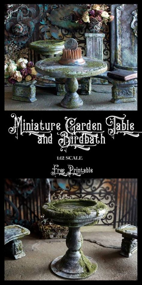 Diy Miniature Garden, Wooden Candle Sticks, Miniature Projects, The Secret Garden, Miniature Diy, Miniatures Tutorials, Miniature Books, Mini Things, Miniature House