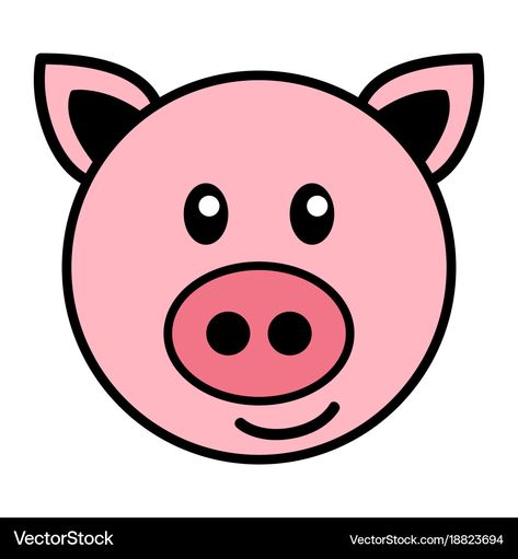 Pig Head Drawing, Big Pigs, Pig Head, Pig Drawing, Pig Face, Head Drawing, Drawing Heads, Pig Cartoon, Cute Pig