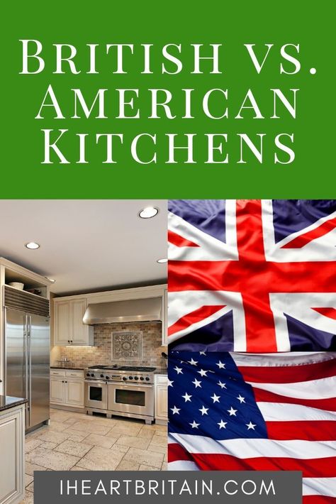 British vs. American kitchens - Aga cookers, washing machines in the kitchen, electric tea kettles, and all the other quirky little differences you don't necessarily notice until you're knee-deep in British travel...  #britishtravel #tourism #travel #wander #england #uk #unitedkingdom #kitchen #home British Kitchen Ideas, Aga Stove Kitchen, British Country Kitchen, British Style Home, British Kitchen Design, British Standard Kitchen, British Vs American, Aga Kitchen, Aga Range Cooker