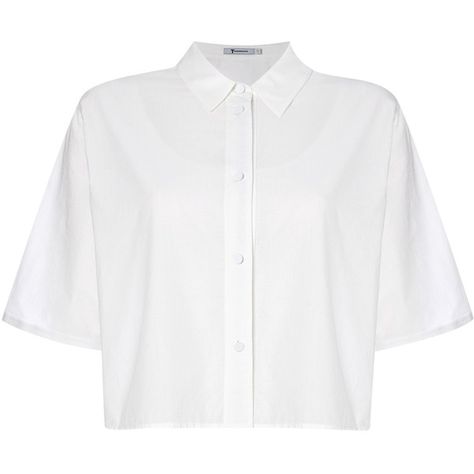 T by Alexander Wang Cropped short sleeve poplin shirt ($175) ❤ liked on Polyvore featuring tops, shirts, clearance, white, collared crop top, white shirt, white short sleeve top, crop top and short-sleeve shirt White Poplin Shirt, Cropped White Shirt, Cute Nike Outfits, White Short Sleeve Shirt, Outfit Png, White Short Sleeve Tops, White Collared Shirt, Crop Top And Shorts, Short Sleeve Cropped Top