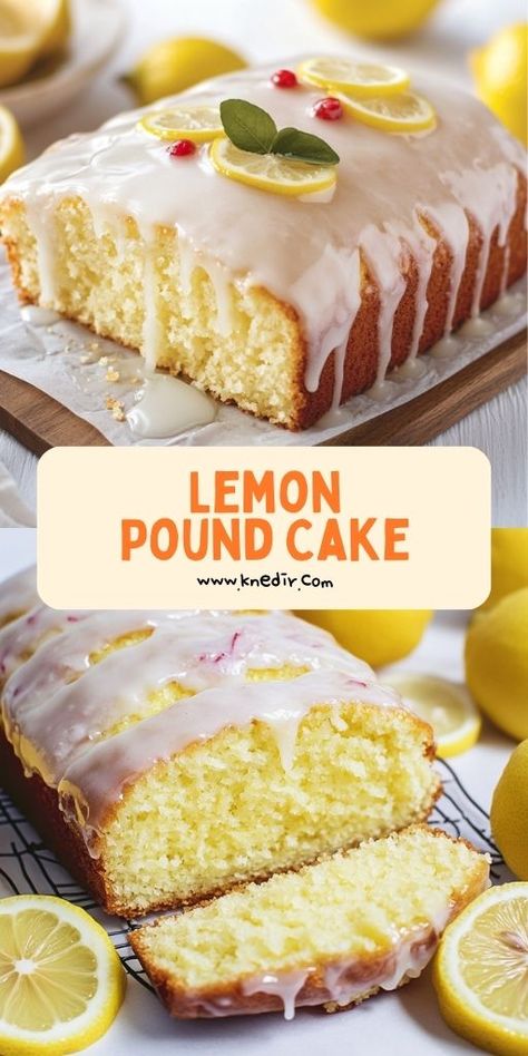 🍋 Satisfy your sweet tooth with this Lemon Pound Cake topped with a fresh lemon glaze. Moist, citrusy, and full of flavor, this dessert is perfect for every occasion! Bake it today and enjoy! 💛 #LemonDessert #BakingInspo #PoundCakeLove #HomemadeDesserts 🧁 Grandmas Lemon Cake Recipe, Cake Mix Lemon Pound Cake, Toppings For Pound Cake, Lemon Pound Cake With Glaze, Lemon Cake Recipes, Lemon Recipes Easy, Moist Lemon Pound Cake, Million Dollar Pound Cake, Italian Lemon Pound Cake