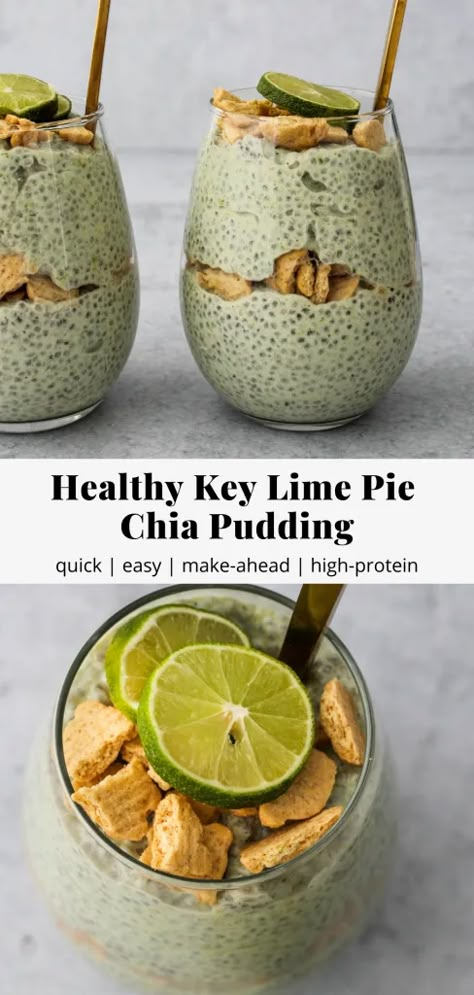 Healthy Key Lime Pie Chia Pudding | Walder Wellness, Dietitian (RD) Healthy Key Lime, Healthy Key Lime Pie, Key Lime Pie Easy, Chia Benefits, Chia Recipe, Chia Seeds Benefits, Chia Seed Recipes, Chia Pudding Recipes, Lost 100 Pounds