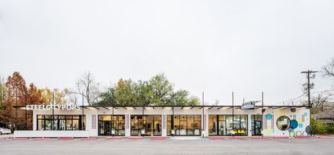 Unflattening the strip mall - The Architectural League of New York Modern Strip Mall, Strip Mall Design, Mall Ideas, Mall Facade, Small Apartment Building, Plaza Design, Retail Facade, Commercial Design Exterior, Retail Architecture