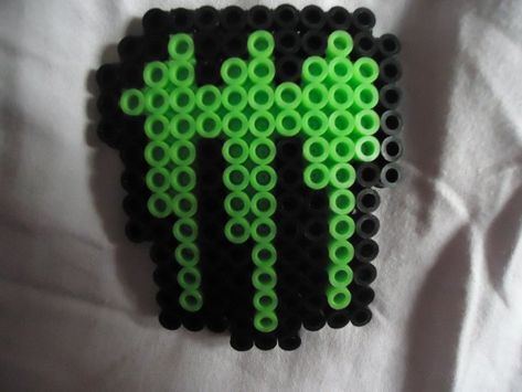 Monster Logo by PerlerHime - Kandi Photos on Kandi Patterns Monster Energy Perler Beads, Monster Perler Bead Patterns, Monster Energy Drink Logo, Monster Logo, Easy Perler Bead Patterns, Monster Energy Drink, Kandi Ideas, Perler Ideas, Diy Perler Bead Crafts