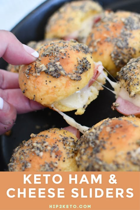 Ham Cheese Sliders, Ham And Cheese Sliders, Keto Snacks Easy, Dinner Keto, Cheese Sliders, Appetizer Ideas, Keto Snack, Monk Fruit, Party Appetizers Easy