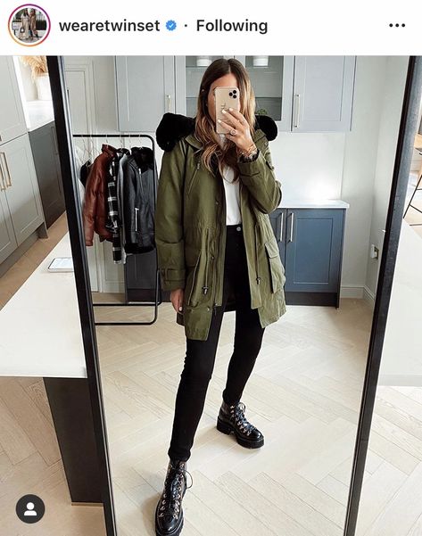 Military Green Jacket Outfit, Parka Jacket Outfit Winter, Parka Outfits, Green Parka Outfit, Parka Outfit Winter, Parka Jacket Outfit, Green Jacket Outfit, Green Parka Jacket, Parka Outfit