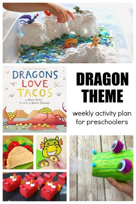 Dragons Love Tacos Activities Preschoolers and Toddlers Dragon Loves Tacos Activities, Dragon Preschool Activities, Dragon Loves Tacos, Dragons Love Tacos Activities, Literacy Crafts, Dragons Love Tacos Party, Taco Crafts, Dragons Love Tacos, Preschool Prep