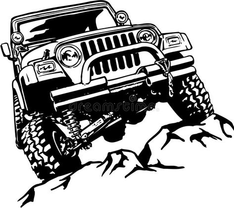 Jeep Drawing, Wrangler Car, Jeep Art, Jeep Decals, Classic Jeeps, Offroad Jeep, Garage Signs, Silhouette Images, Rock Crawler