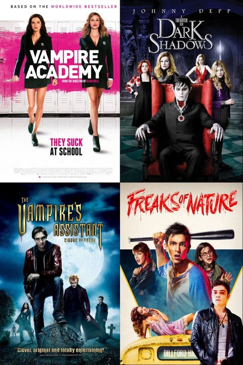 Vampire Characters Movies, Dark Romance Movies To Watch, Dark Romance Movies, Vampire Movies List, Johnny Depp Dark Shadows, Recommended Movies, Freaks Of Nature, Vampire Academy Books, Vampire Academy Movie