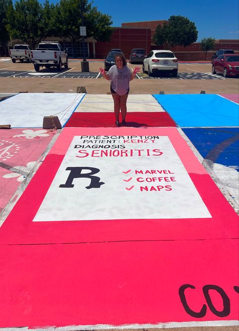 Parking Spot Ideas Funny, Senior Parking Spaces Painting, Senior Parking Spaces Funny, Funny Senior Parking Space Ideas, Senior Parking Ideas, Senior Year Memories, Senior Spots, Senior Parking Spot Painting, Parking Ideas