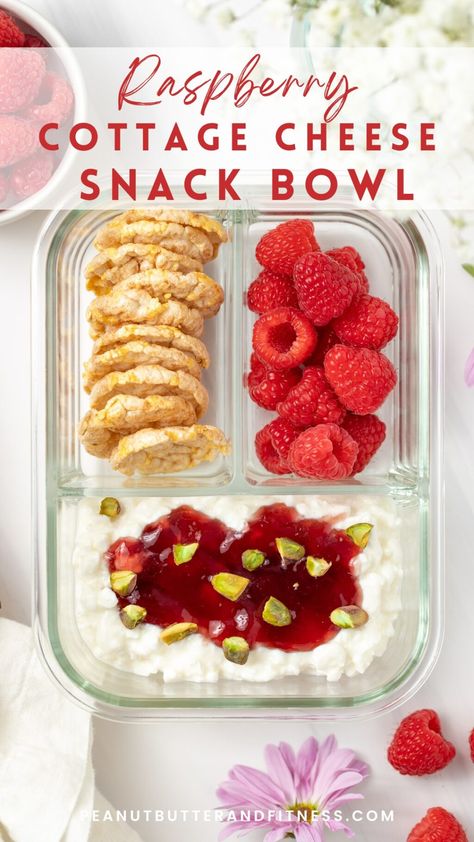 Raspberry Cottage Cheese, Raspberry Cottage, Easy Protein Snacks, Cheese Snack, High Protein Snack, Cottage Cheese Snack, Snack Prep, Cottage Cheese Recipes, Protein Snack