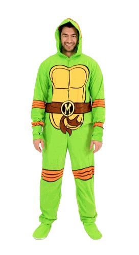 TMNT Teenage Mutant Ninja Turtles Michelangelo Green Union Suit Halloween Costumes Creative, Teenage Mutant Ninja Turtles Costume, Men Halloween Costumes, Dream It Possible, Ninja Turtle Costume, Halloween Costumes Funny, Leonardo Ninja Turtle, Turtle Costumes, Pajama Costume