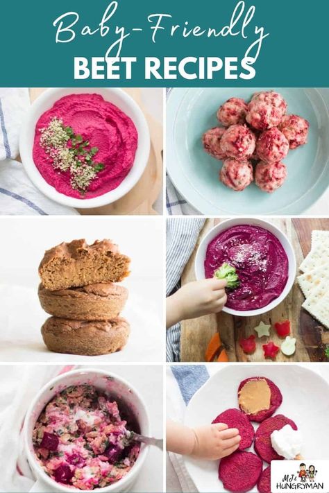 Serve beetroots to your baby with ease and confidence following these cooking tips, serving suggestions, and healthy recipes! Blw Beet Recipes, Beets For Babies, Beet Baby Food, Baby Beets Recipe, Recipes With Beetroot, Cooked Beets Recipe, Daycare Meal Ideas, 7 Month Old Baby Food, 8 Month Old Baby Food