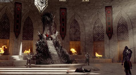 ArtStation - The Iron Throne, Tomasz Sadzinica Iron Throne Art, Game Of Thrones Castles, Arryn House, The Iron Throne, Game Of Thrones Artwork, Targaryen Art, Asoiaf Art, Song Of Ice And Fire, Targaryen Aesthetic