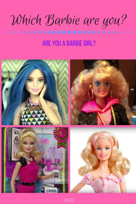 Barbie first appeared on the market in 1959 and since then, there have been over 50 variations of the original Barbie. Take this quiz to find out which Barbie you are most similar to! Barbie Buzzfeed Quiz, Barbie Quizzes, Barbie Quiz, Barbie Types, Rocker Barbie, Types Of Barbies, Yoga Clothes Boho, Boho Barbie, Barbie Vogue