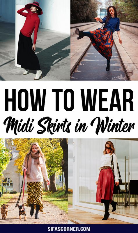 Skirts During Winter, Long Skirt Outfits Cold Weather, Long Skirt Outfits For Winter Formal, Winter Fashion Outfits Long Skirt, Boots For Skirts Winter, Dresses And Skirts In Winter, Shoes With Skirts Winter, How To Style Skirts In Winter, How To Style A Long Skirt Winter