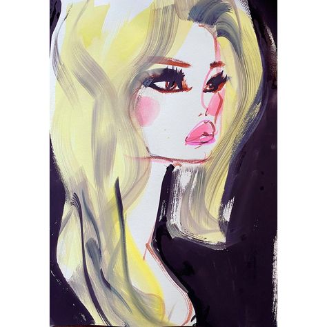 Iconic Portrait of 🖤 BB @brigittebardotbb result of my video #directportrait | Instagram Blair Breitenstein Illustration, Blonde Painting, Blair Breitenstein, Art Figures, Fashion Drawings, Art Attack, Black And White Decor, Fashion Art Illustration, White Decor