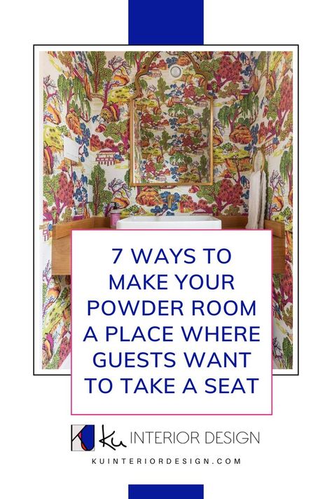 Powder Rooms Statement Powder Room, Traditional Sink, A Cell, Guest Bath, Take A Seat, A Magazine, Design Tips, Powder Room, Light Fixture