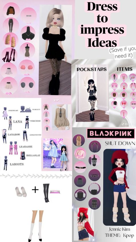 Dress to impress ideas😉For u!💗 Just To Impress Ideas, Nursery Rythmes Dress To Impress, Sweet Heart Dress To Impress, Dress To Impress Kpop Theme, Korean Outfits Dresses, Acubi Dress To Impress, Douyin Dress To Impress, Dress To Impress Kpop, K Pop Dress To Impress