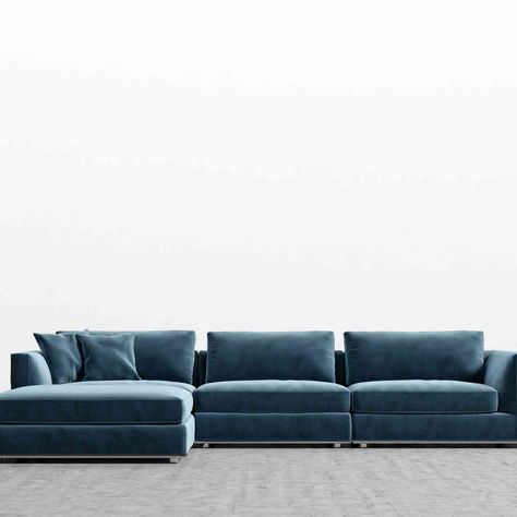 Most Comfortable Couch, Simple Living Room Decor, Comfortable Couch, Rove Concepts, Blue Sofa, Modern Sectional, Living Room Sectional, Modular Sectional, Living Room Inspo