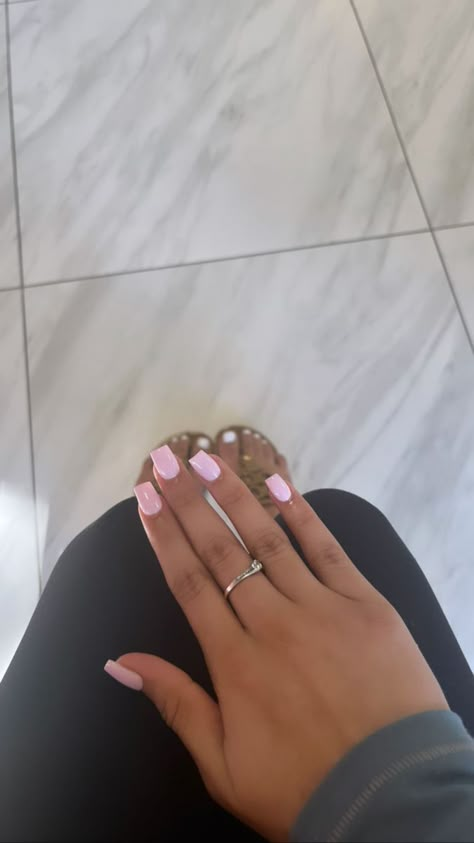 Powder Pink Short Nails, Coffin Short Pink Nails, Short Square Acrylic Nails One Color, Biab Inspo Nails Square, Basic Nails Natural, Short Square Coffin Acrylic Nails, Simple Short Coffin Acrylic Nails, Shorts Nails Ideas Gel, Natural Pink Acrylic Nails Short Square