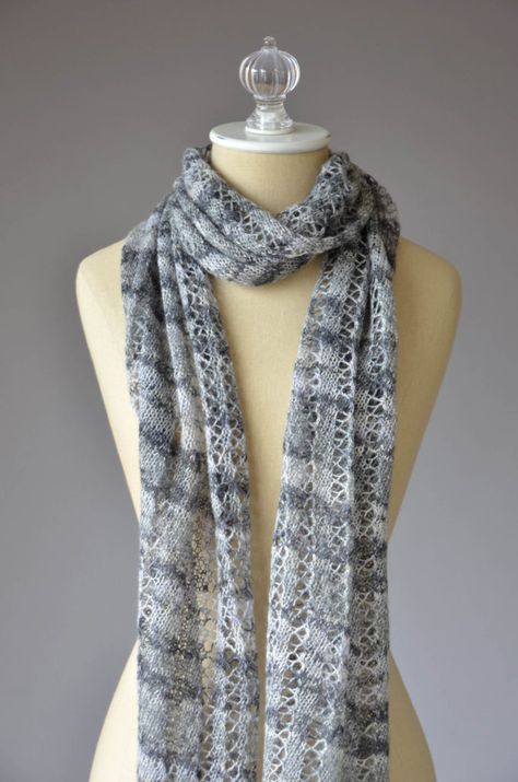 Free Pattern Friday – Augustine Scarf | Universal Yarn Creative Network Lacey Scarf, Lacy Scarf, Scarf Knitting Pattern, Knit Shawls, Knitting Pin, Knitting Patterns Free Scarf, Universal Yarn, Scarf Knitting, Knitting Blogs