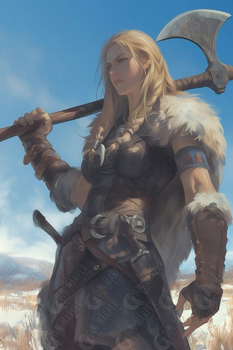 Celtic Woman Art, Barbarian Woman, Viking Character, Rpg World, Storm King, Roleplay Characters, Warrior Girl, Character Design Animation, Fantasy Warrior