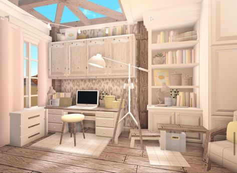 Bloxburg Office, Preppy House, Roblox House, Modern Family House, Blocksburg Room Ideas￼, Two Story House Design, House Plans With Pictures, House Decorating Ideas Apartments, Simple Home Decor