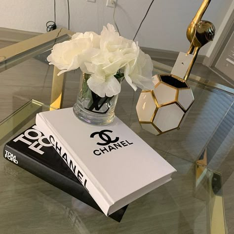 Chanel Book Decor, Fake Books Decor, Chanel Book, Designer Books, Chanel Decor, Books Fashion, Books Decor, Decorative Books, Coffee Table Decor