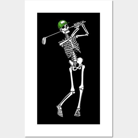 Golf Tattoo, Halloween Golf, Golf Halloween, Golf Funny, Funky Prints, Golf Prints, Golf Design, Golf Humor, Halloween 2024