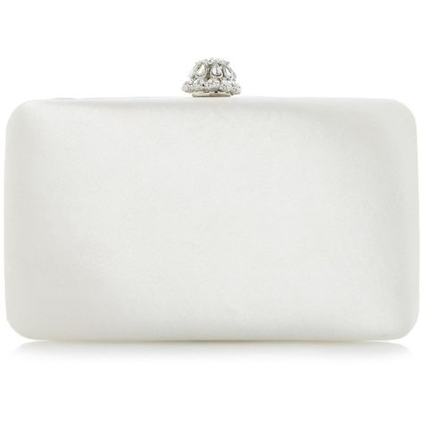 Embellished Purses, Bridal Purse, Satin Clutch, Faux Leather Handbag, Bridal Clutch, Ivory Bridal, Satin Bags, Fabulous Clothes, Box Clutch