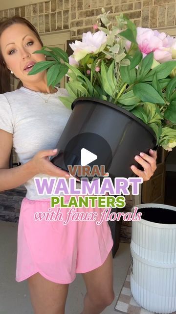 Plant Fillers For Pots, Inside Planter Ideas, Plants On Porch Ideas, Outdoor Porch Plant Ideas, Fake Flower Planter Ideas, Best Faux Plants For Front Porch, Fake Plants In Flower Bed, Diy Giant Planter, Faux Patio Plants