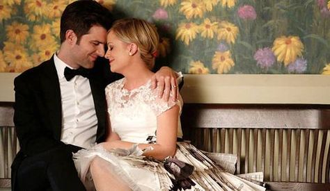 From The Papa- Planning a wedding is no small feat, regardless of the size of said celebration. Ben And Leslie, Leslie And Ben, Ben Wyatt, Tv Weddings, Best Tv Couples, Love Quotes For Wedding, Adam Scott, Leslie Knope, Amy Poehler