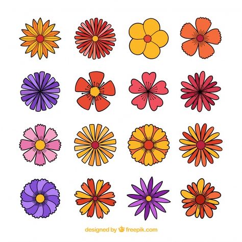 Spring Flower Drawing Easy, Flower Shapes Drawing, Abstract Flowers Drawing, Cute Drawings Of Flowers, Hobonichi Journal, Worship Chords, Small Flower Design, Book Clip Art, Fall Drawings