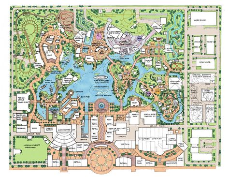 Tianjin site plan | Robin Hall | Flickr Planet Coaster Park Ideas, Planet Coaster Layout, Theme Park Layout, Book Imagination, Theme Park Planning, Epic Landscape, Site Development Plan, Theme Park Map, Resort Design Plan