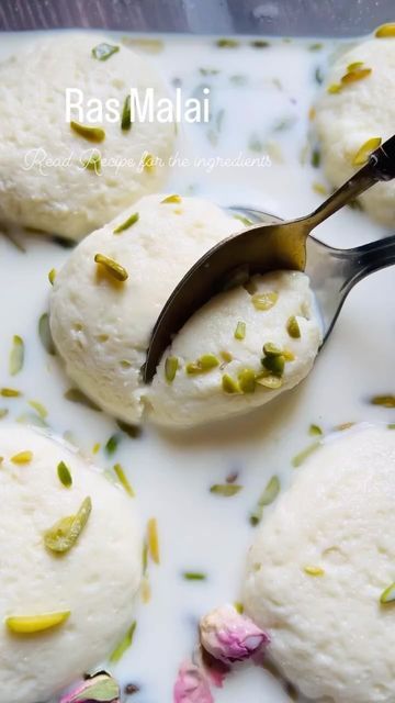 South Africa Halaal on Instagram: "Best ever Ras malai #rasmalai by @bon_appetit_by_nadia ✔️Ace ras malai with me !!! ✔️Scroll down for recipe & tips to make perfect ras malai at home Ingredients For the dough ✔️powdered Milk < full fat > 1 cup ✔️Baking powder 1 teaspoon leveled ✔️Ghee or oil 1 tablespoon leveled ✔️Flour 1 tablespoon leveled ✔️Egg 1 @room temperature ✔️warm milk 2-3 tablespoons if needed for kneading the dough as need to be soft For the milk syrup ✔️Milk < 3 &1/2 cups > ✔️Sugar 1/2 cup ✔️Cardamom powder or few pods 1 teaspoon Method - [ ] First in sauce pan simmer milk with sugar and cardamom on medium flame - [ ] In a bowl add milk powder , baking powder , flour , ghee & knead with egg to form soft dough - [ ] Grease hands with oil & form balls from dough - [ ] Put th Rasmalai Recipe, Ras Malai, Pistachio Milk, Ice Cream Snacks, Bath Milk, Cardamom Pods, Milk Syrup, Cardamom Powder, Sauce Pan