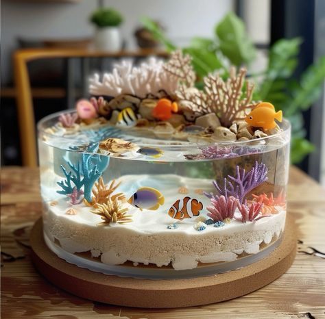 Mail - Shelly dvsdv - Outlook Jello Fish Bowl, Aquarium Cake Ideas, Ocean Jelly Cake, Jellyfish Cake Ideas, Jelly Art Cake, Jelly Cake Art, Gelatin Cakes, Aquarium Cake, Gelatin Cake