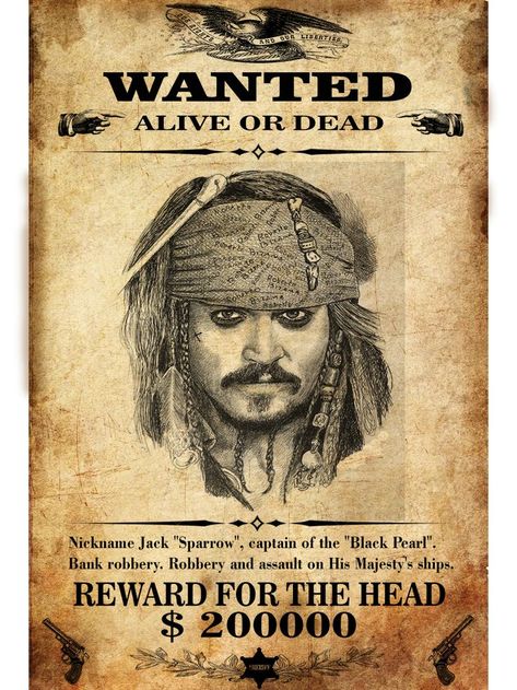 The "WANTED" card is dedicated to the era of the Wild West. Made by hand and released in a limited edition. Wanted Poster Jack Sparrow, Wanted Jack Sparrow Poster, Wanted Pirate Poster, Jack Sparrow Wanted Poster, Pirate Wanted Poster, Jack Sparrow Poster, Pirate Ship Art, Pirate Photo, Mona Lisa Parody