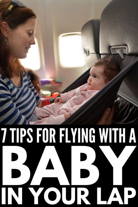 27 Tips for Flying with a Baby | Baby’s first flight can be overwhelming if you’re not prepared – especially if you’re a new mom traveling alone! From packing lists and travel products for your carryon luggage, to travel tips to avoid ear pain and how to survive flying with a baby on your lap, to our favorite travel toys for babies age 6 to 12 months, this post has everything you need to make traveling on airplanes with little ones as easy as possible. #babytravel #momhacks #babysfirstflight Flying With An Infant On Lap, Travel With 6 Month Old Baby, Mom Airport Outfit, Traveling With A Newborn, Baby Flight, Baby On Plane, Baby Travel Essentials, Travel Tips With Baby, Tips For Flying