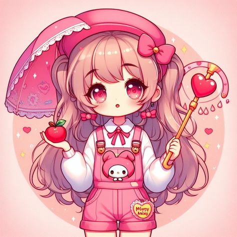 my melody My Melody As A Human, Melody As A Human, Kuromi Art, Cute My Melody, Pastel Goth Art, My Melody And Kuromi, Mood Art, Melody And Kuromi, Goth Art