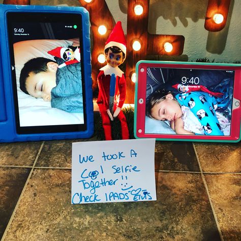 Elf On The Shelf Ipad, Elf On The Shelf Camera Ideas, How To Get Elf On The Shelf To Pose, Elf On The Shelf Polaroid, Elf On The Shelf Selfie, Elf On The Shelf Adding Another Elf, Elf On The Shelf Selfie With Kids, 2022 Elf On The Shelf Ideas, Elf On The Shelf Peed Myself