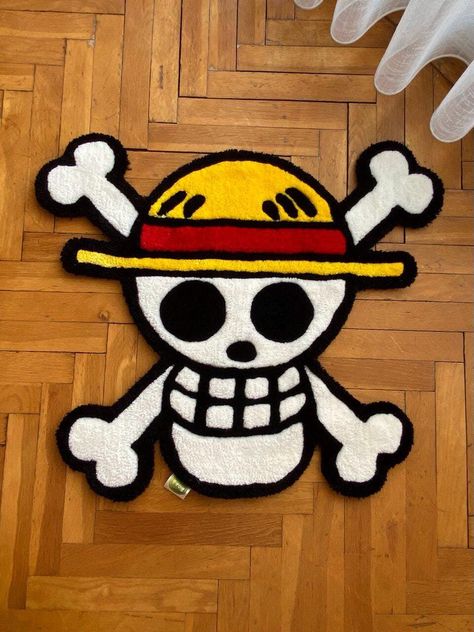 One Piece Tufted Rug, Skeleton Flag Gift for Anime Lovers, Character Fans Popular Carpet Home Decoration for your Living Room Bedroom Rugs by FrugTufting on Etsy Anime Rug Tufting, Anime Rug, Naruto Tufted Rug, One Piece Rug Anime, Anime Tufted Rug, Tufted Rug Cartoon, Bedroom Rug, Tufted Rug, Rug Design