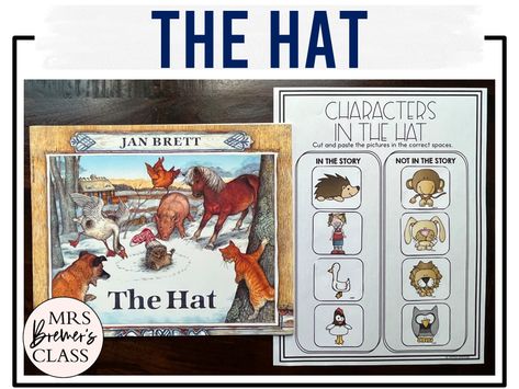 The Hat Book Activities, The Hat By Jan Brett, Text To Self Connection, Picture Book Activities, Text To Self, Jan Brett, Parts Of A Book, Reading Unit, Winter Books