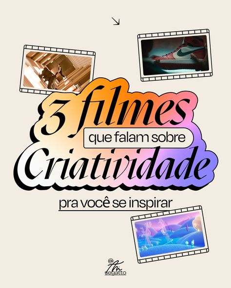 3 filmes que inspiram na criatividade. Design Grafico, Media Design, Social Media Design, Editorial, Cool Designs, Social Media, Graphic Design, Marketing, On Instagram